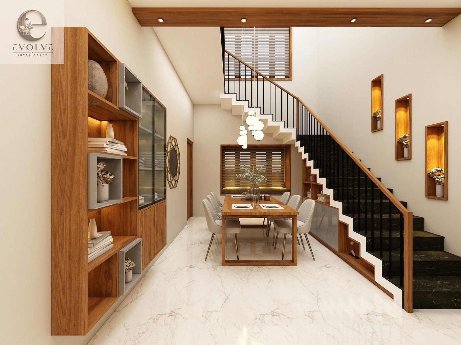 Dining and staircase interior