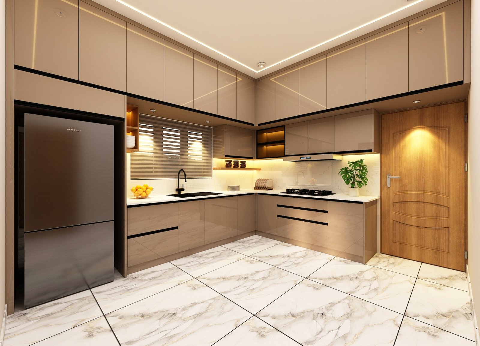 Modern modular kitchen by evolve interiocrat