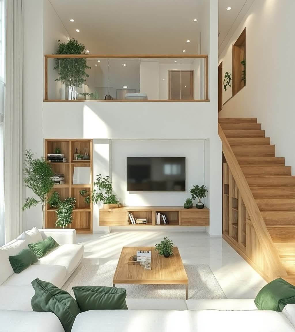 Living room and TV unit design