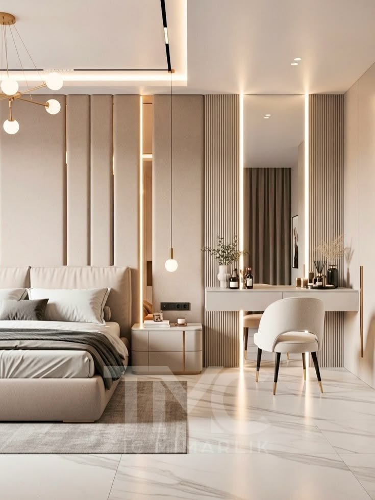 Bedroom and wardrobe interior design